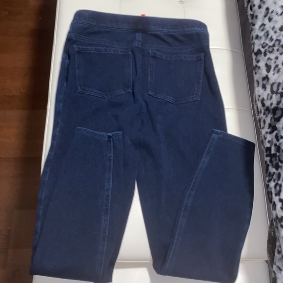 Spanx Jeggings Jeans Navy Blue Stretchy Skinny M - Picture 8 of 8